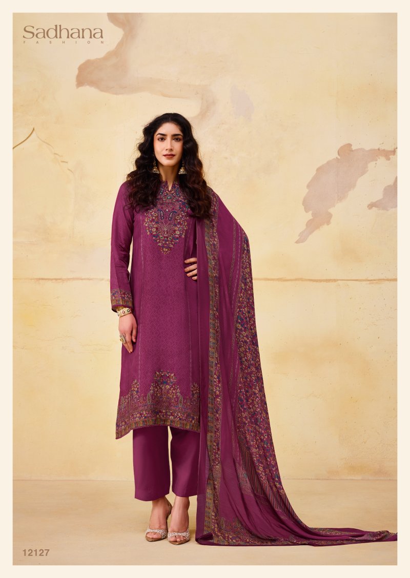 Olivia Vol 3 By Sadhana Viscos Pashmina Dress Material